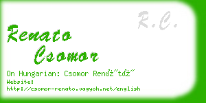 renato csomor business card